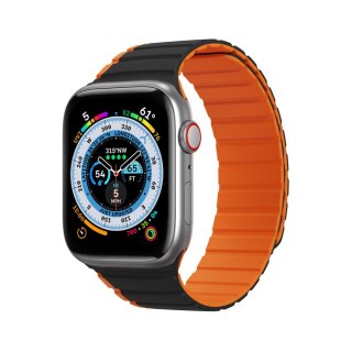 Pasek magnetyczny Dux Ducis Strap (LD Version) Apple Watch 4/5/6/7/SE/8/9 40/41mm czarno-pomarańczowy