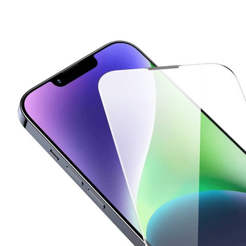 Szkło hartowane iPhone 14 Plus / 15 Plus Baseus Corning z filtrem pyłowym