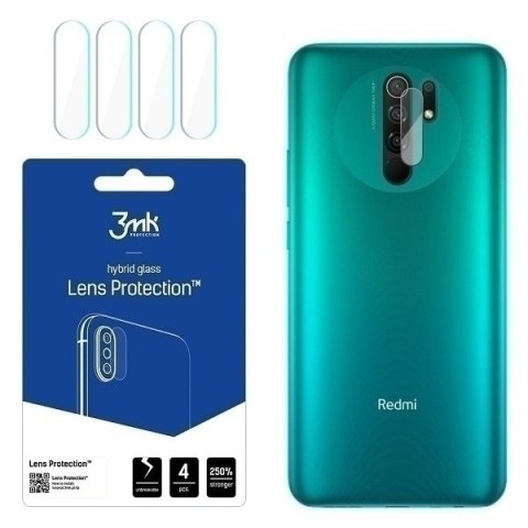 Szkło hybrydowe na obiektyw aparatu 3MK Lens Protection Redmi 9 [4 PACK]