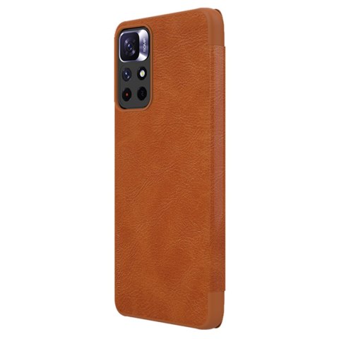 Etui Nillkin Qin Xiaomi Redmi Note 11S 5G/11T 5G/Poco M4 Pro 5G brązowy