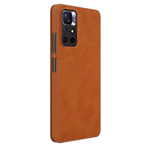 Etui Nillkin Qin Xiaomi Redmi Note 11S 5G/11T 5G/Poco M4 Pro 5G brązowy