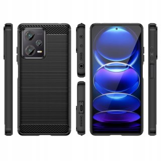 Etui na telefon TPU Carbon Xiaomi Redmi Note 12/POCO X5 5G Black