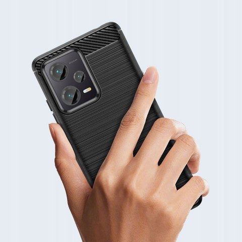 Etui na telefon TPU Carbon Xiaomi Redmi Note 12/POCO X5 5G Black