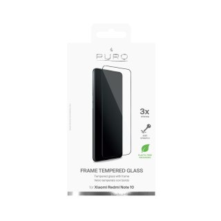 Szkło hartowane PURO Frame Tempered Glass Redmi Note 10 (czarna ramka)