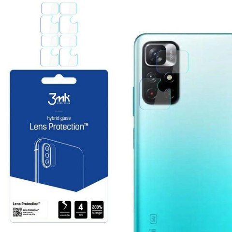 Szkło hybrydowe na obiektyw aparatu 3MK Lens Protection Redmi Note 11 5G [4 PACK]