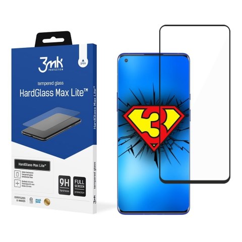 Szkło hartowane 3MK HardGlass Max Lite OnePlus 8T/OnePlus 9 czarne