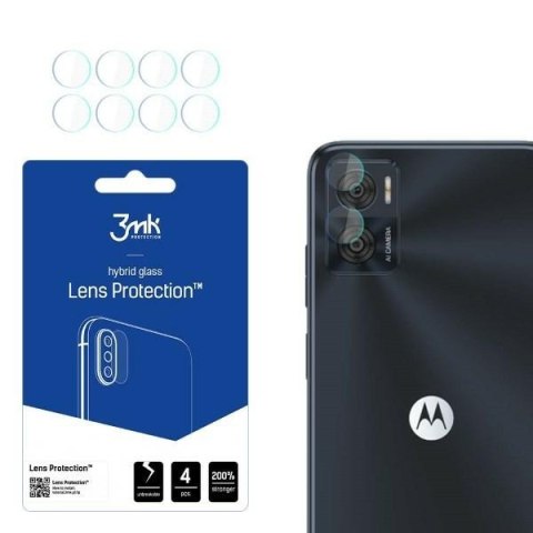 Szkło hybrydowe na obiektyw aparatu 3MK Lens Protect Motorola Moto E22 [4 PACK]