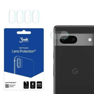 Szkło hybrydowe na obiektyw aparatu 3MK Lens Protect Google Pixel 7 [4 PACK]