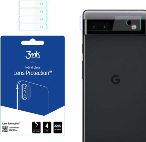 Szkło hybrydowe na obiektyw aparatu 3MK Lens Protection Google Pixel 6a [4 PACK]