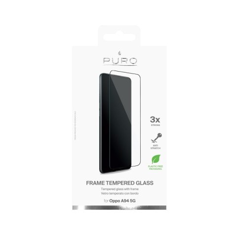 Szkło hartowane PURO Frame Tempered Glass Oppo A94 5G (czarna ramka)