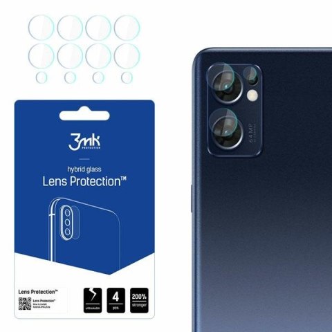 Szkło hybrydowe na obiektyw aparatu 3MK Lens Protection Oppo Find X5 Lite [4 PACK]