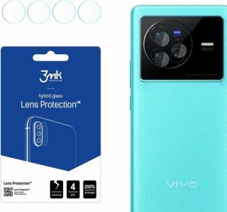 Szkło hybrydowe na obiektyw aparatu 3MK Lens Protection Vivo X80 [4 PACK]