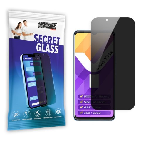 Szkło prywatyzujące GrizzGlass SecretGlass do Vivo Y15s