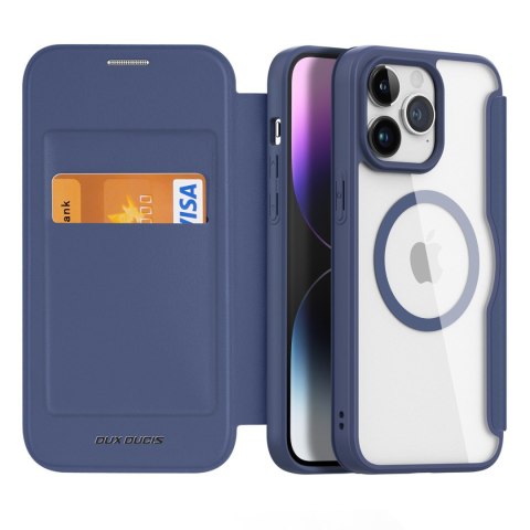 Etui iPhone 15 Pro Max Dux Ducis Skin X Pro MagSafe niebieski