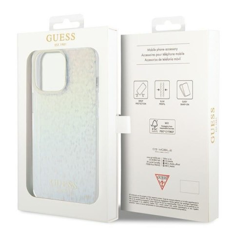 Etui na telefon iPhone 15 Pro Max Guess Faceted Mirror Disco Iridescent