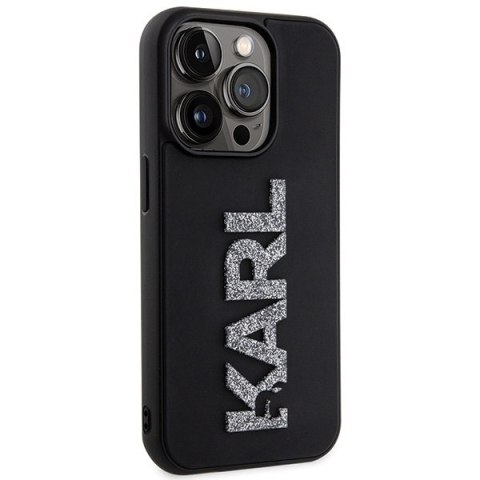 Etui na telefon iPhone 15 Pro Max Karl Lagerfeld czarne hardcase 3D