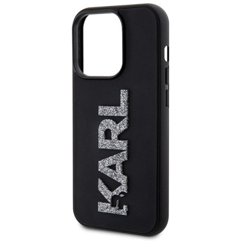 Etui na telefon iPhone 15 Pro Max Karl Lagerfeld czarne hardcase 3D