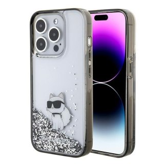 Etui na telefon iPhone 15 Pro Max Karl Lagerfeld Liquid Glitter Choupette