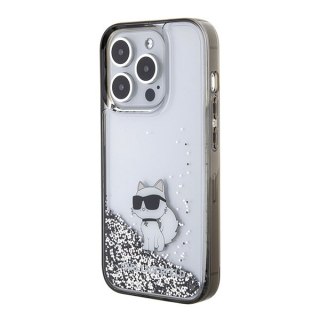 Etui na telefon iPhone 15 Pro Max Karl Lagerfeld Liquid Glitter Choupette