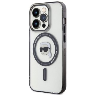 Etui na telefon iPhone 15 Pro Max Karl Lagerfeld MagSafe transparentne