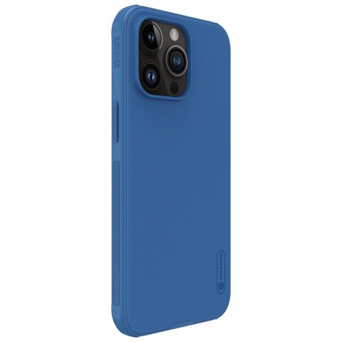 Etui na telefon iPhone 15 Pro Max Nillkin Super Frosted Shield Pro niebieskie