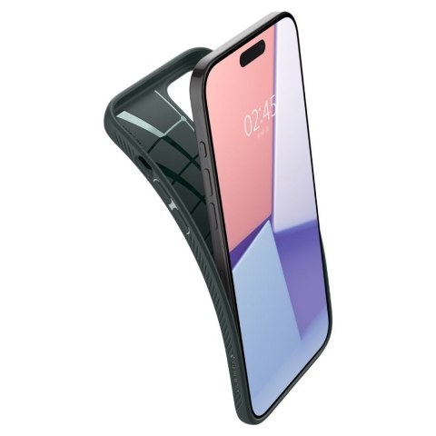 Etui na telefon iPhone 15 Pro Max Spigen Liquid Air zielone Abyss