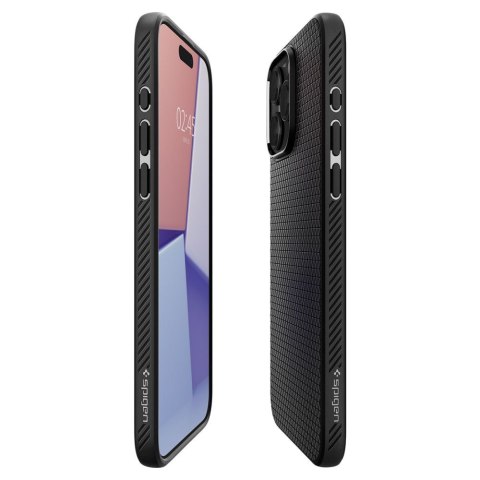 Etui na telefon iPhone 15 Pro Max Spigen Liquid Air matowe czarne