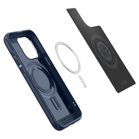 Etui na telefon iPhone 15 Pro Max Spigen Mag Armor MagSafe granatowe