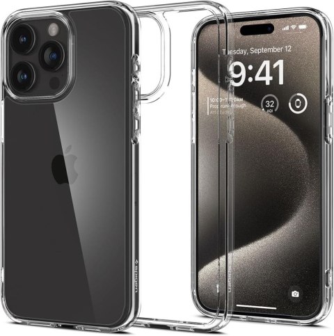 Etui na telefon iPhone 15 Pro Max Spigen Ultra Hybrid przezroczyste