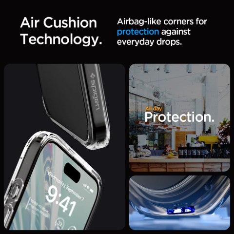 Etui na telefon iPhone 15 Pro Max Spigen Ultra Hybrid przezroczyste