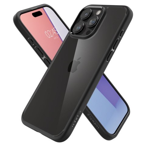 Etui na telefon iPhone 15 Pro Max Spigen Ultra Hybrid czarne matowe