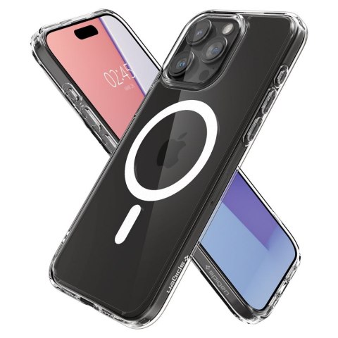 Etui na telefon iPhone 15 Pro Max Spigen Ultra Hybrid MagSafe białe