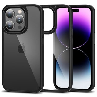 Etui na telefon iPhone 15 Pro Max Tech-Protect Magmat czarne przezroczyste