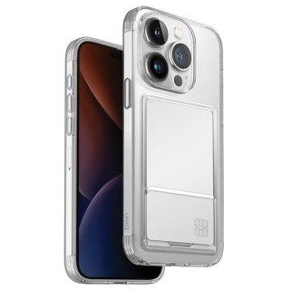 Etui na telefon iPhone 15 Pro Max UNIQ Air Fender z slotem na karty transparentne