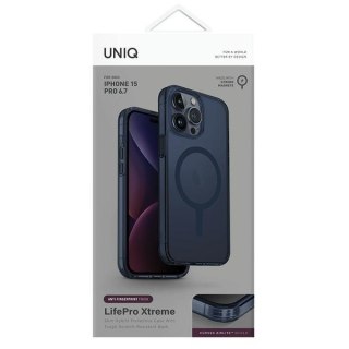 Etui na telefon iPhone 15 Pro Max UNIQ LifePro Xtreme ciemnoniebieskie