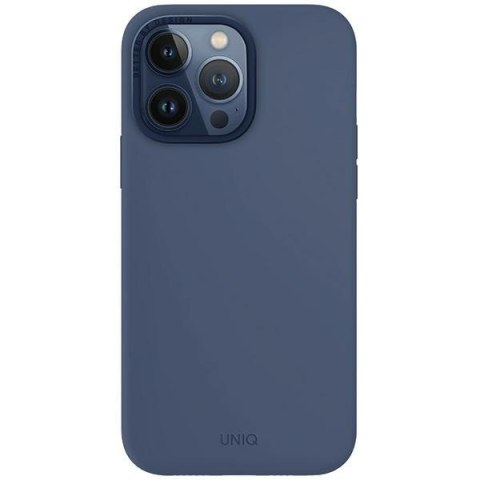 Etui na telefon iPhone 15 Pro Max UNIQ Lino Hue granatowy