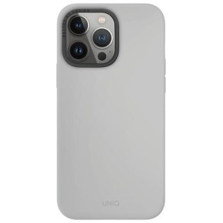 Etui na telefon iPhone 15 Pro Max UNIQ Lino Hue jasnoszary