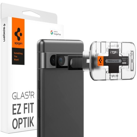 Szkło hartowane na aparat Spigen Optik.tr ez Fit Camera Protector Google Pixel 7a Black [2 PACK]