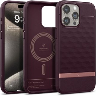 Etui na telefon iPhone 15 Pro Max Caseology Burgundy - styl i ochrona