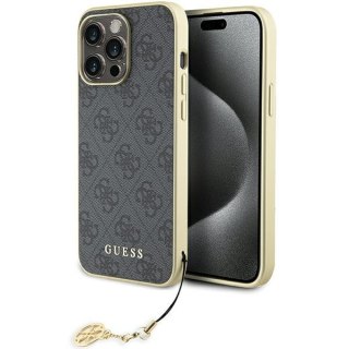 Etui na telefon iPhone 15 Pro Max Guess 4G Charms Collection szare