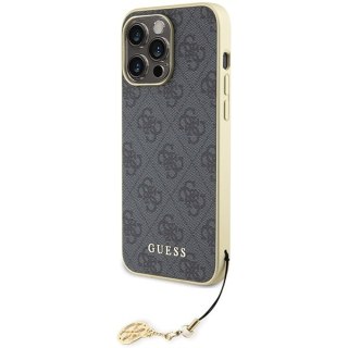 Etui na telefon iPhone 15 Pro Max Guess 4G Charms Collection szare