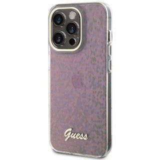 Etui na telefon iPhone 15 Pro Max Guess Faceted Mirror Disco Różowe