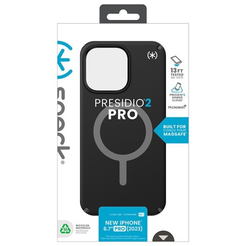 Etui na telefon iPhone 15 Pro Max Speck Presidio2 Pro MagSafe czarne