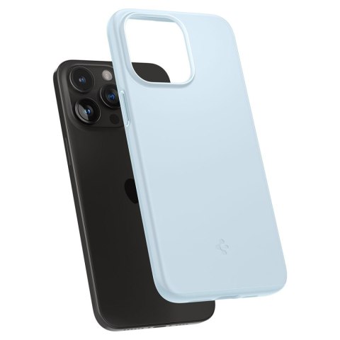 Etui na telefon iPhone 15 Pro Max Spigen Thin Fit niebieskie Mute