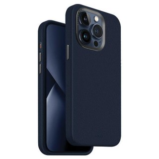 Etui na telefon iPhone 15 Pro Max UNIQ Lyden granatowy - eleganckie i trwałe