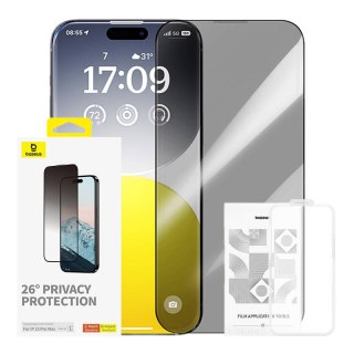 Szkło prywatyzujące Baseus Diamond Apple iPhone 15 Pro Max