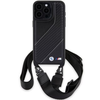 Etui BMW BMHCP15X23PSCCK Apple iPhone 15 Pro Max hardcase M Edition Carbon Stripe & Strap czarny/black