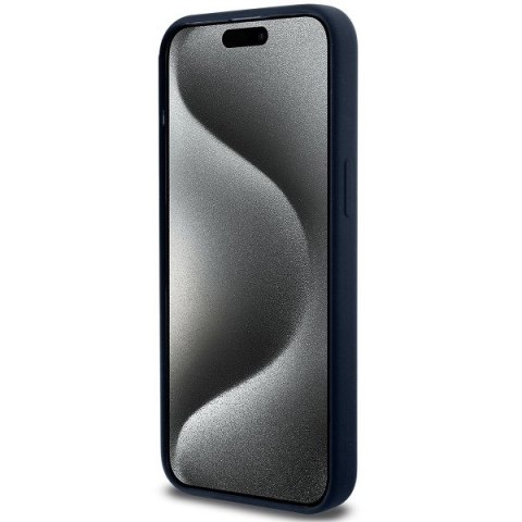 Etui na telefon iPhone 15 Pro Max BMW granatowe hardcase silikonowe