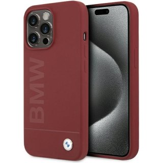 Etui BMW BMHMP15XSLBLRE Apple iPhone 15 Pro Max hardcase Silicone Big Logo MagSafe czerwony/red