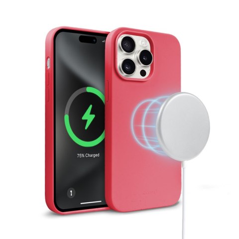 Etui na telefon iPhone 15 Pro Max Crong Magnetic MagSafe różowy